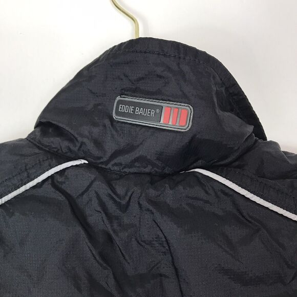 Eddie Bauer Sport Rain Jacket Mens Size Medium Raincoat Black Vest Windbreaker - Picture 8 of 9